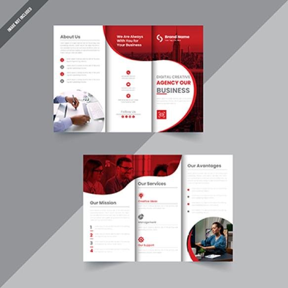 Trifold Brochure Leaflet Layout