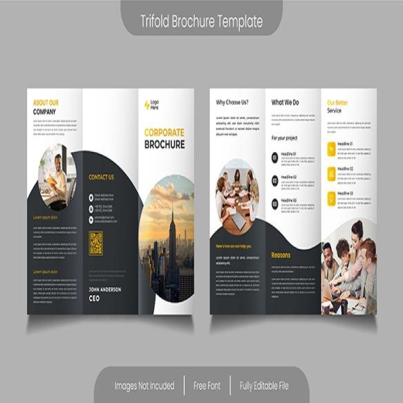 Trifold Brochure Template Modern Business Design