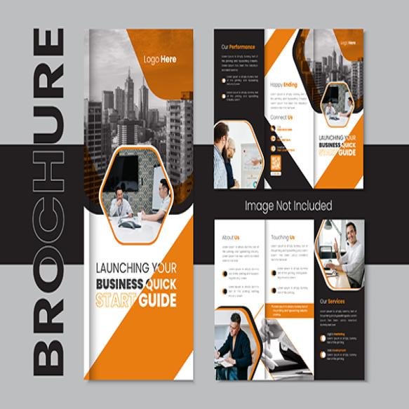 Unique Clean Tri Fold Brochure Design