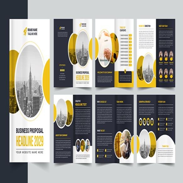 Vector Corporate Company Profile Brochure Template Design
