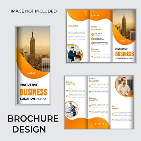 Vector Creative Business Corporate Trifold Brochure Design Company Promotion Brochure Template