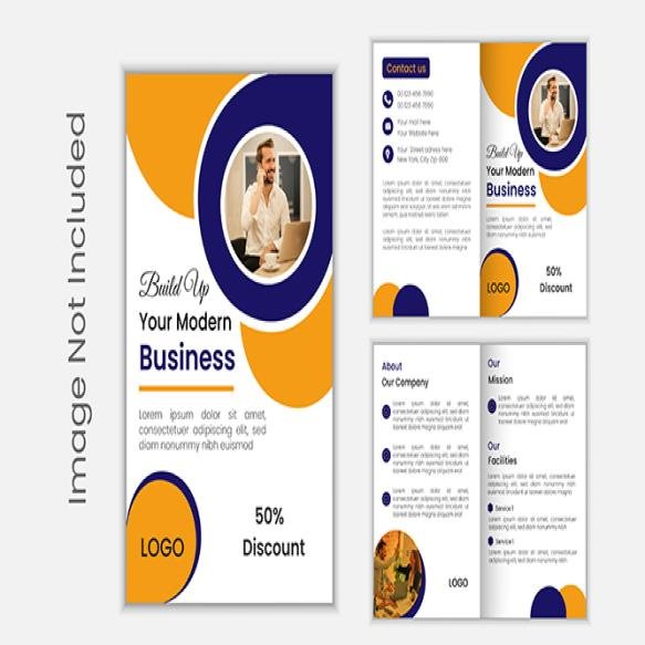 Vector Creative Trifold Brochure Design Template