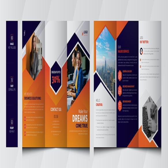 Corporate Agency Trifold Brochure Template