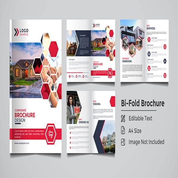Corporate Bifold Brochure Design Template Collections