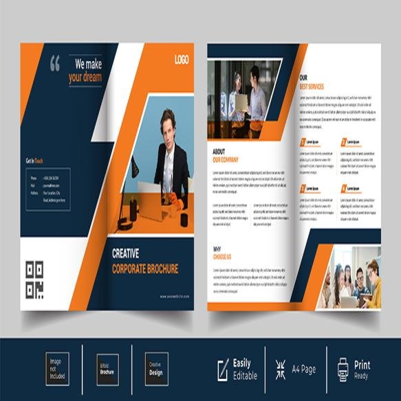 Corporate Bi Fold Brochure Template (2)