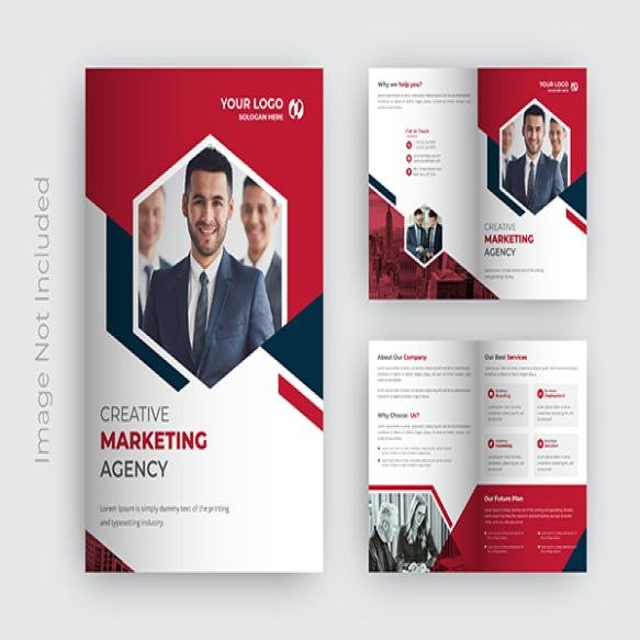 Corporate Business Bi Fold Brochure Design Template