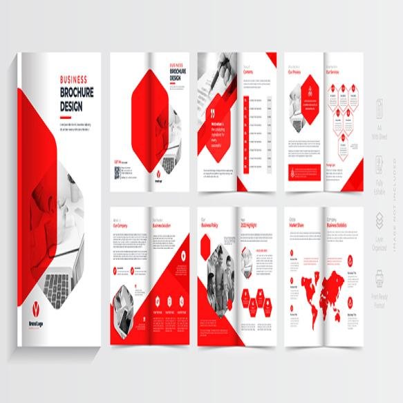 Corporate Business Brochure Template Layout Design Modern Multipage Company Profile Template