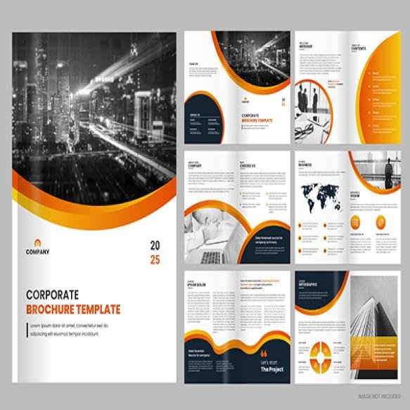 Corporate Business Presentation Guide Brochure Template Annual Report Company Portfolio Layout