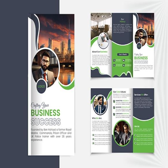 Corporate Business Trifold Brochure Design Template Abstract Company Profile Design