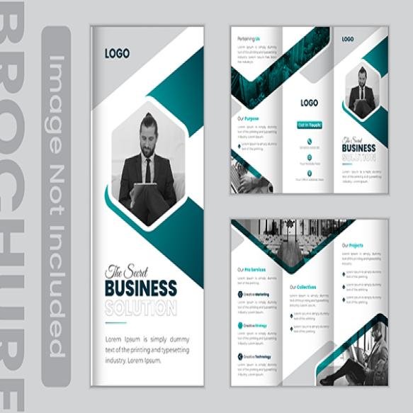 Corporate Business Trifold Brochure Vector Design Template (1)