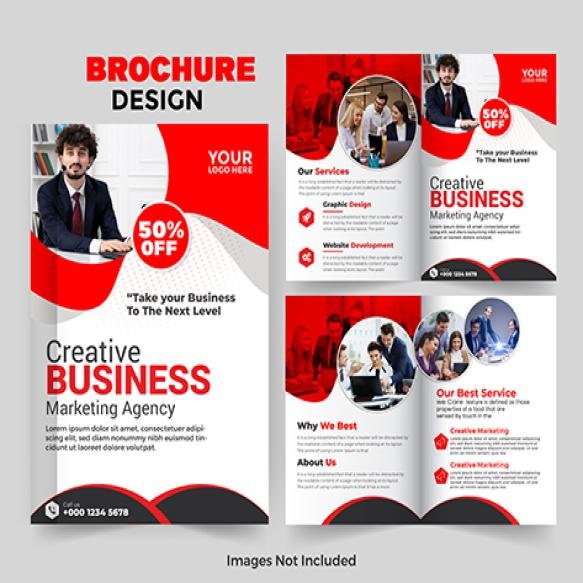 Corporate Company Profile 4 Page Brochure Template Design