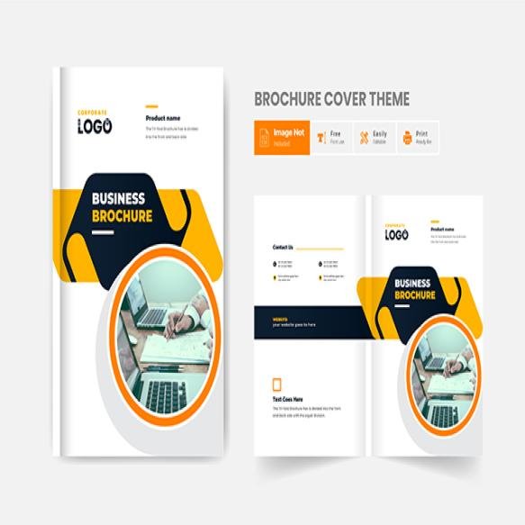 Corporate Company Profile Template Design Minimal Colorful Shape Business Brochure Template