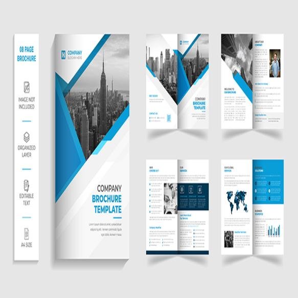Corporate Modern Creative Bifold Multipage Brochure Template Design