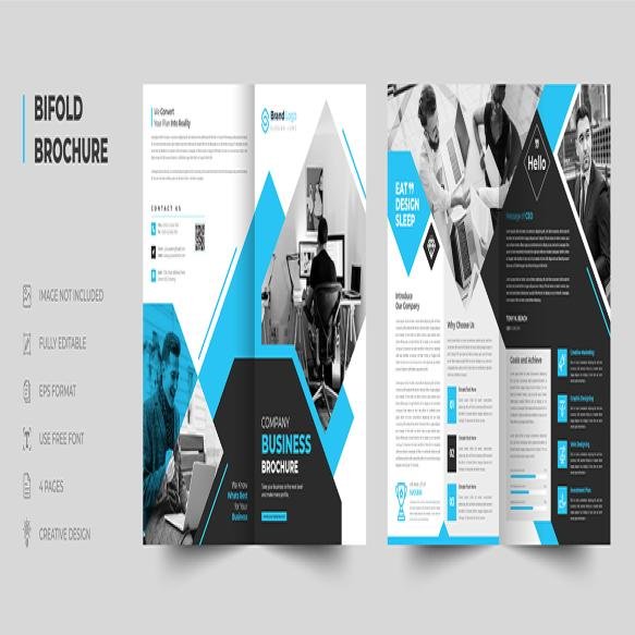 Corporate Multipurpose Business Bifold Brochure Template Design