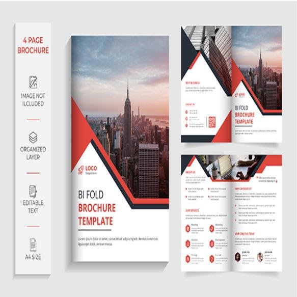 Corporate Red Black Bifold Brochure Template (2)