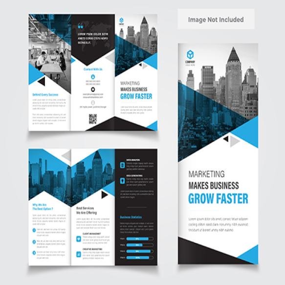Corporate Tri Fold Brochure Design Business Advertising