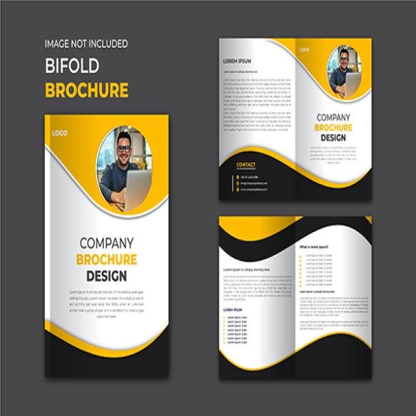 Creative Business Bifold Brochure Template Design
