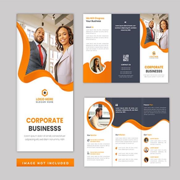 Creative Corporate Business Trifold Brochure Design
