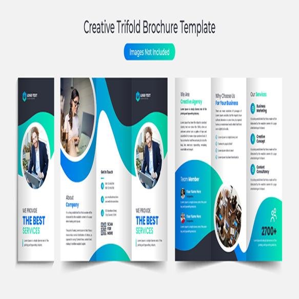 Creative Corporate Business Trifold Flyer Brochure Template Design