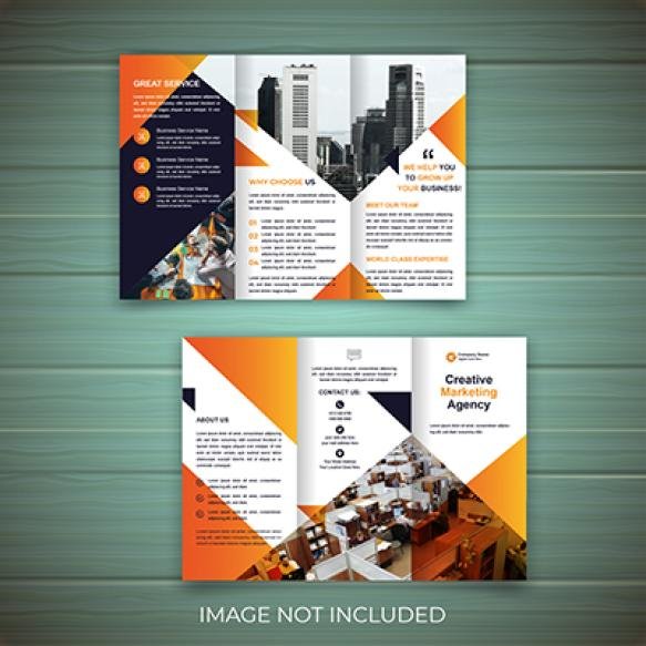 Creative Marketing Agency Trifold Brochure Template