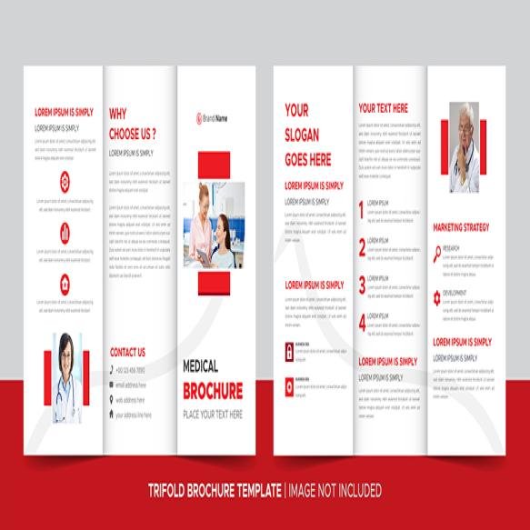 Creative Medical Trifold Brochure Layout Template Design