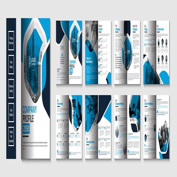 Creative Multipage Company Profile Brochure Template Layout Design