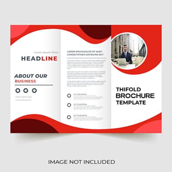 Free Vector Abstract Trifold Brochure