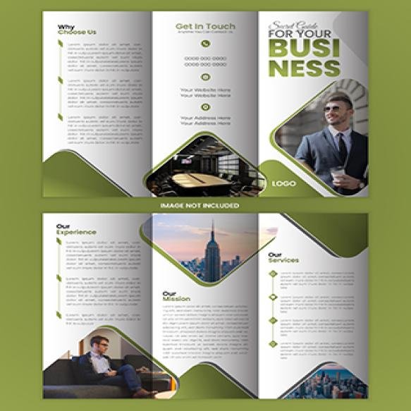 Free Vector Corporate Company Trifold Brochure Design Template