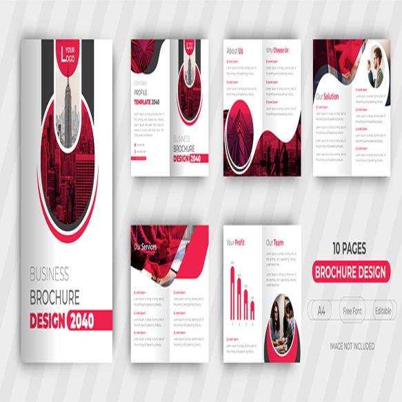 Modern 10 Pages Brochure Presentation Company Profile Template