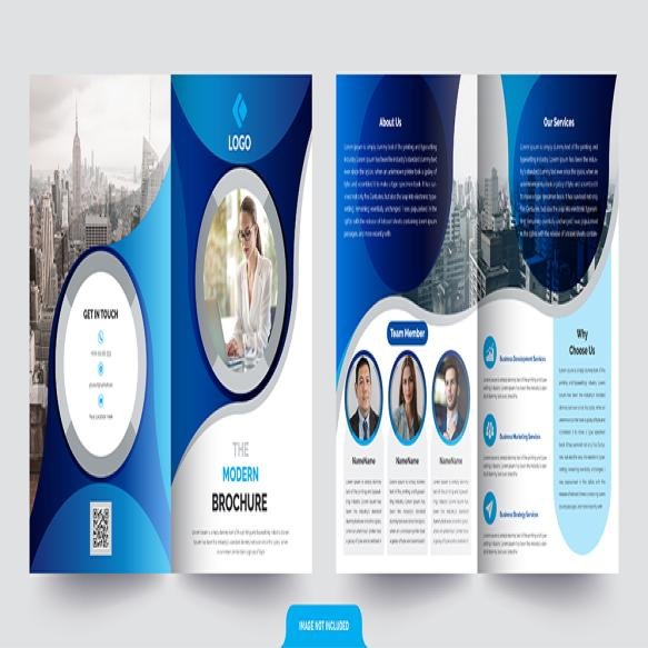 Modern Bifold Corporate Business Brochure Design Template