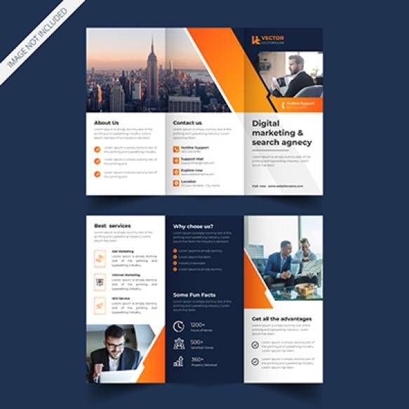 Modern Business Corporate Trifold Brochure Design