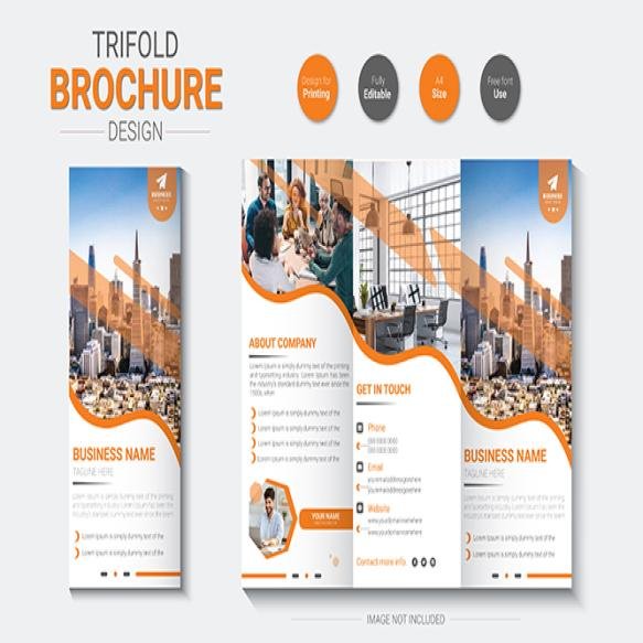 Modern Creative Business Corporate Trifold Brochure Template Design
