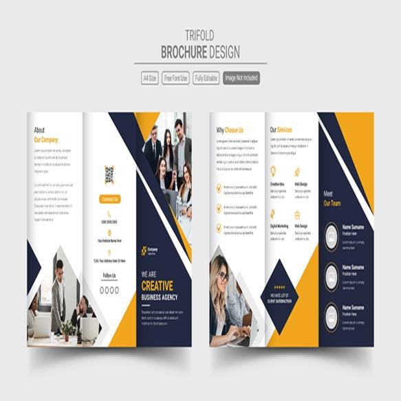 Modern Creative Corporate Business Trifold Brochure Template