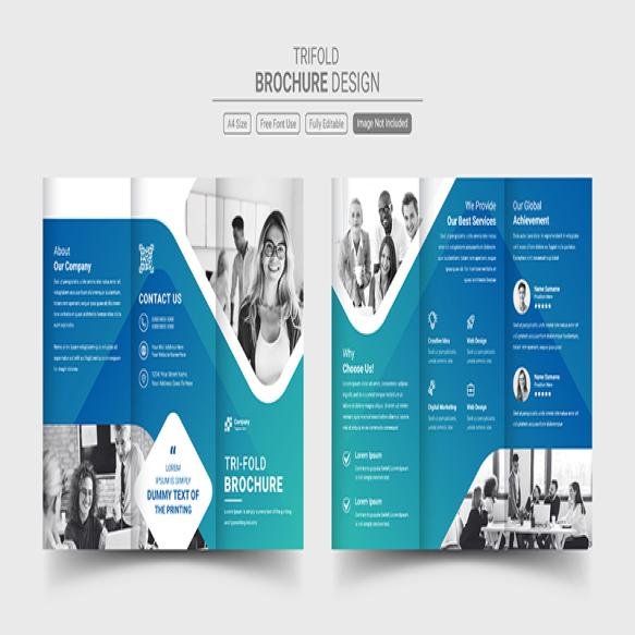 Modern Simple Corporate Business Trifold Brochure Template (3)