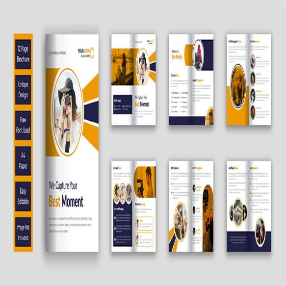 Photography Brochure Vector Design Template