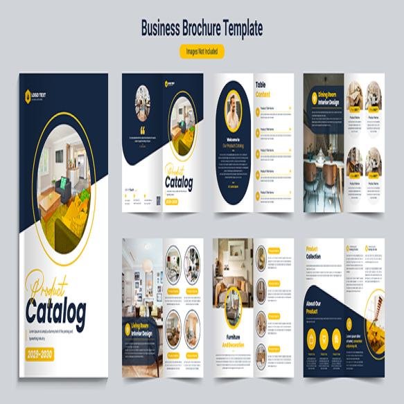 Product Catalog Business Profile Brochure Layout Template Design