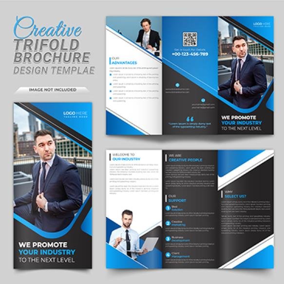 Professional Business Trifold Brochure Design Template (1)