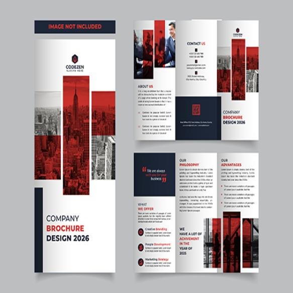Professional Business Trifold Brochure Design Template