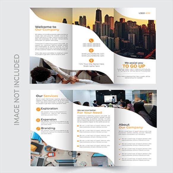 Professional Business Trifold Brochure Design With Innovative Idea