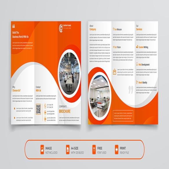 Professional Corporate Business Agency Modern Multipurpose Creative Consultant Tirfold Brochure