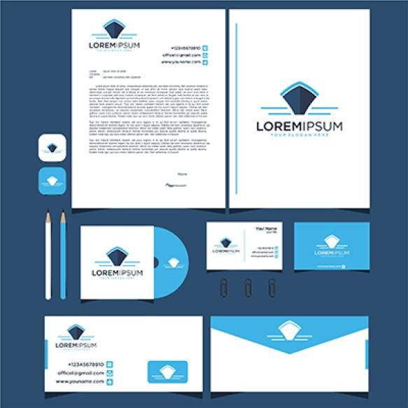 Boat Design Logo Template Stationery