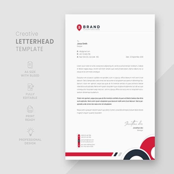 Business Company Letterhead Template Design Corporate Pad Design