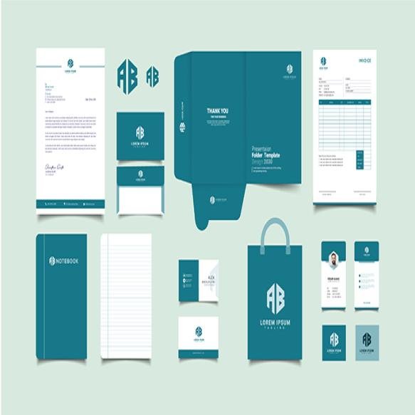 Corporate Brand Identity Set Classic Full Stationery Template Design Premium Vector (1)