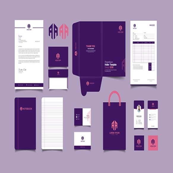 Corporate Brand Identity Set Classic Full Stationery Template Design Premium Vector