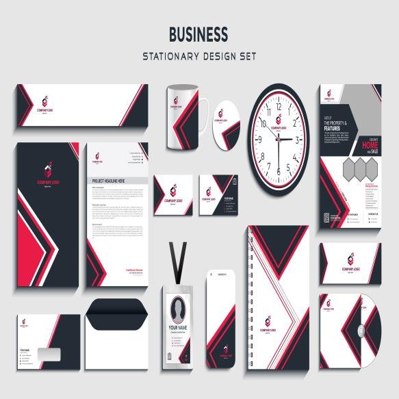 Corporate Business Print Stationery Design Set Template