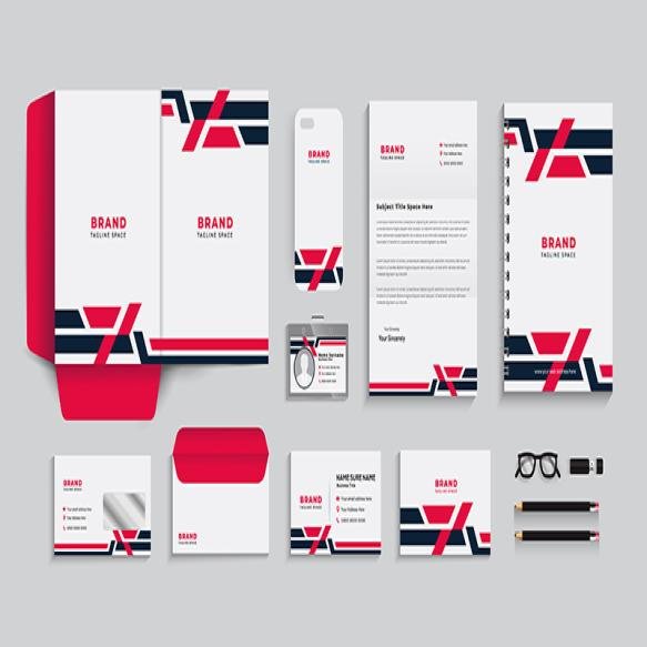 Corporate Identity Template With Digital Elements Vector Company Style Brand Book Guideline (1)