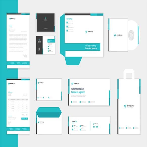 Green Corporate Stationery Design Set Business Branding