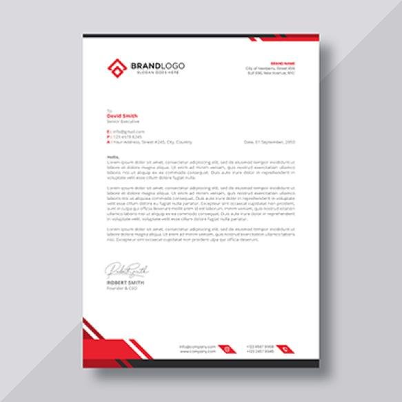 Modern Vector Letterhead Template