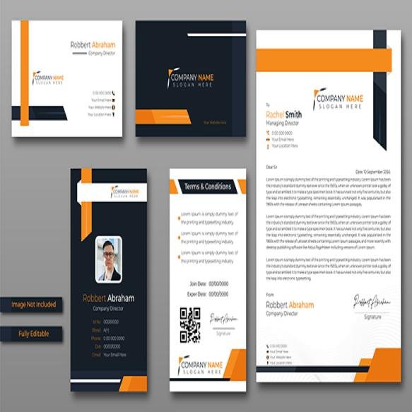 Vector Modern Business Stationery Set Design Template