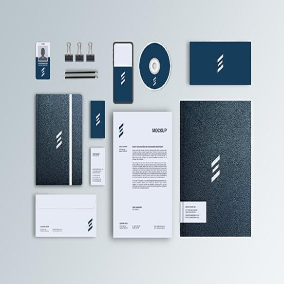 Leather Styles Black Stationary Mockup Template